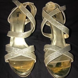 Sparkly Gold Heels
